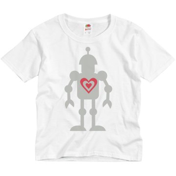 Robot Love Youth Basic Gildan Heavy Cotton Crew Neck Tee