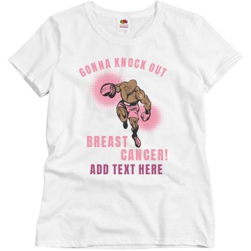 Breast Cancer Knockout Misses Relaxed Fit Basic Gildan Ultra Cotton Tee