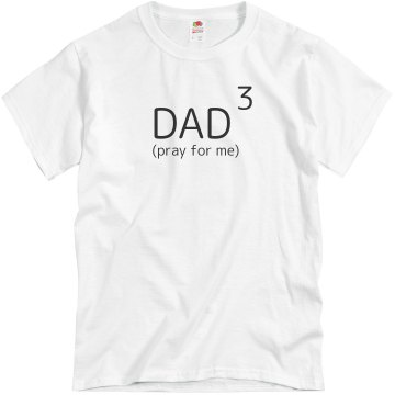 Dad To The Third Unisex Basic Gildan Heavy Cotton Crew Neck Tee