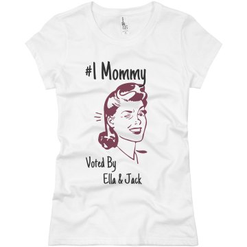 #1 Mommy Junior Fit Basic Bella Favorite Tee