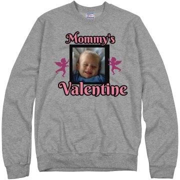 Mommy's Valentine Unisex Hanes Crew Neck Sweatshirt