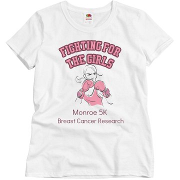 Fighting For The Girls  Misses Relaxed Fit Basic Gildan Heavy Cotton Tee