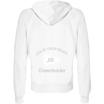 Cheerleader Hoodie Junior Fit Bella Fleece Raglan Zip Hoodie