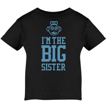 I'm the Big Sister Infant Rabbit Skins Lap Shoulder Tee