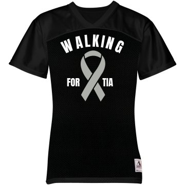Pancreatic Cancer Walk Junior Fit Augusta Replica Football Jersey