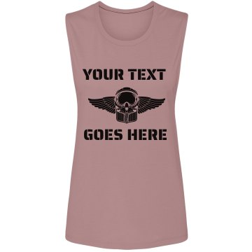 I Love My Marine Junior Fit Bella Sheer Longer Length Rib Tee