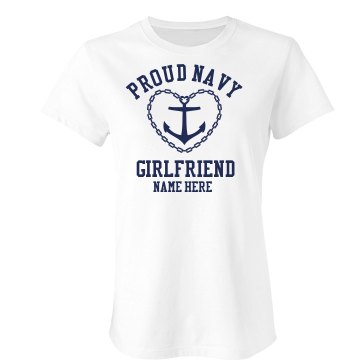 Proud Navy Girlfriend Junior Fit Bella Sheer Longer Length Rib Tee