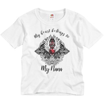 My Heart Belongs To... Youth Basic Gildan Ultra Cotton Crew Neck Tee