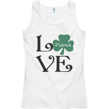 Love With Shamrock Junior Fit Bella Sheer Longer Length Rib Tank Top