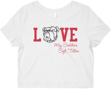 Love My Marine Misses Bella Flowy Boxy Lightweight Crop Tee