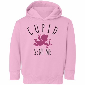 Cupid Sent Me Toddler Rabbit Skins Hooded Sweatshirt