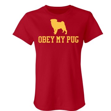 Obey My Pug Junior Fit Bella Sheer Longer Length Rib Tee
