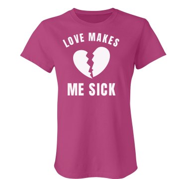 Love Sick Junior Fit Bella Sheer Longer Length Rib Tee