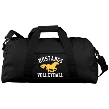 Mustangs Volleyball Port & Company Large Square Duffel Bag