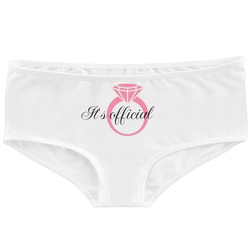 It's Official Bride Bella Contrast Satin Trim Thong