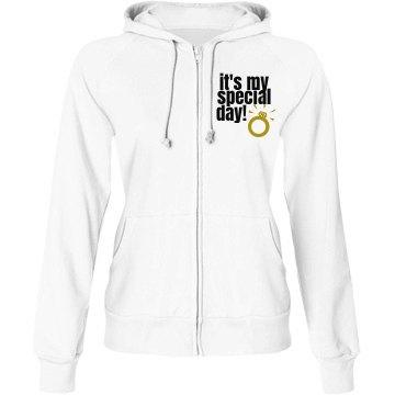 Special Day Bride Junior Fit Bella Fleece Raglan Zip Hoodie