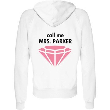 Call Me Mrs. Parker Junior Fit Bella Fleece Raglan Zip Hoodie