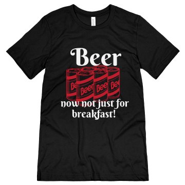 Beer Not Just Breakfast Unisex Canvas Jersey Tee