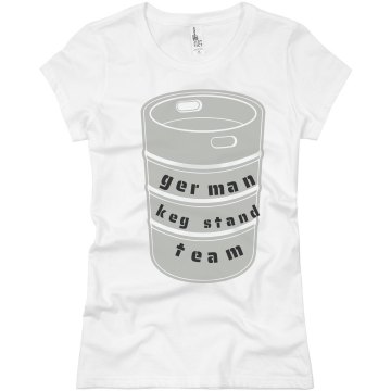 German  Keg Stand Team Junior Fit Basic Bella Favorite Tee