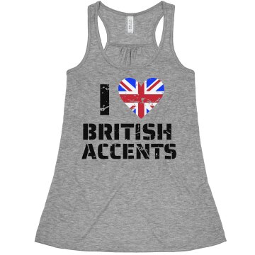 I Heart British Accents Misses Bella Flowy Boxy Lightweight Crop Tank
