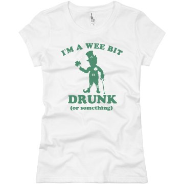 Wee Bit Drunk Junior Fit Basic Bella Favorite Tee