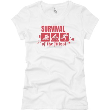 Survival Of The Fittest Junior Fit Basic Bella Favorite Tee