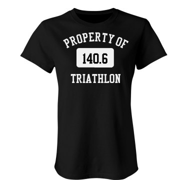 Property Of Triathlon Junior Fit Bella Crewneck Jersey Tee