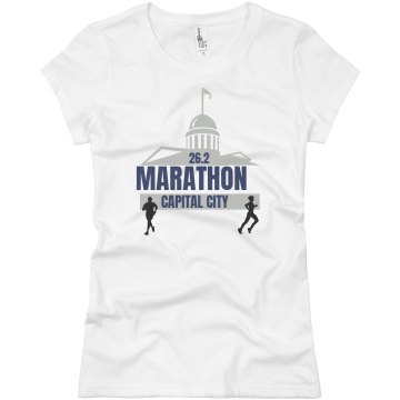Cap City Marathon Junior Fit Basic Bella Favorite Tee