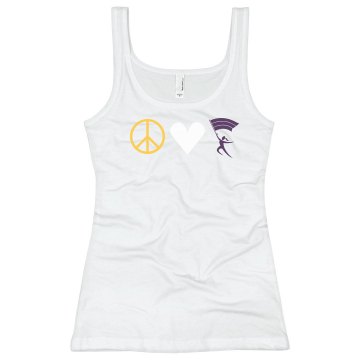Peace Love Guard Junior Fit Bella Longer Length 1x1 Rib Tank Top