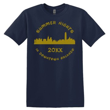 Summer Nights Unisex Gildan Heavy Cotton Crew Neck Tee