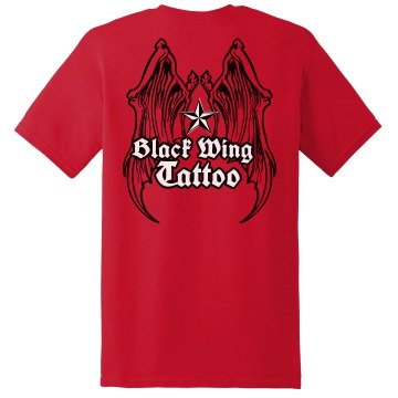 Tattoo Parlor WIngs Tee Unisex Gildan Heavy Cotton Crew Neck Tee
