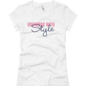 Grandma With Style Junior Fit Basic Bella Favorite Tee
