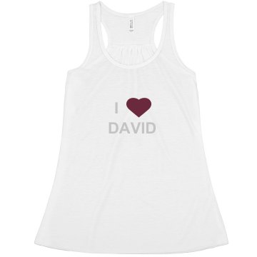 I Heart David Misses Relaxed Fit Anvil Heavyweight Tank Top