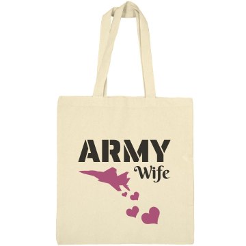 Army Wife Tote Liberty Bags Canvas Bargain Tote Bag