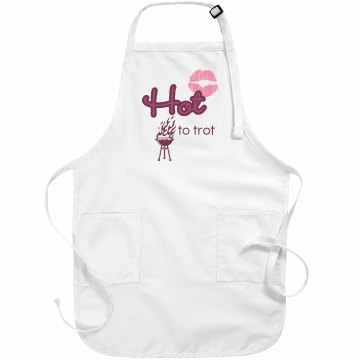 Hot To Trot Basic White Apron