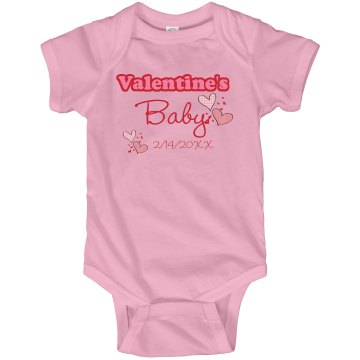 Valentine's Day Baby Infant Rabbit Skins Lap Shoulder Creeper