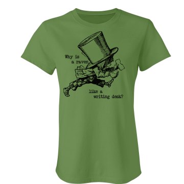 A Mad Hatter Tea Party Junior Fit American Apparel Fine Jersey Tee