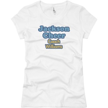 Blue Ribbon Cheer Coach Junior Fit Basic Bella Favorite Tee
