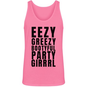 Party Girl Attitude Unisex American Apparel Neon Tank