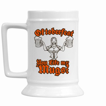 Oktoberfest Mugs 16oz Ceramic Stein