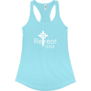 Cross Retreat Junior Fit Bella Sheer Longer Length Rib Racerback Tank Top