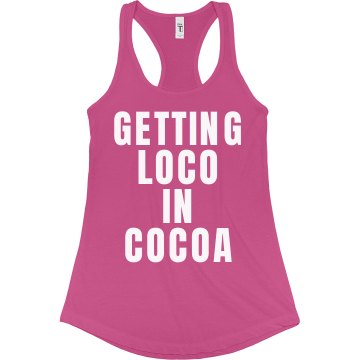 Getting Loco In Cocoa Junior Fit Bella Sheer Longer Length Rib Racerback Tank Top