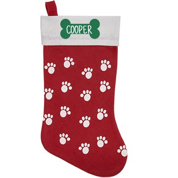 Pet Stocking with Bone Personalized Pet Stocking