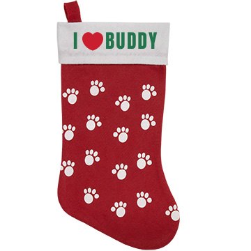 Love My Dog Pet Stocking Personalized Pet Stocking