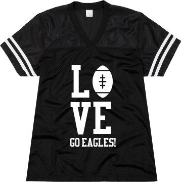 Football Love Fan Junior Fit Augusta Replica Football Jersey