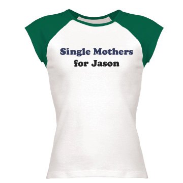 Single Mothers for Jason Junior Fit Bella 1x1 Rib Ringer Tee