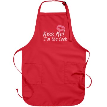 Kiss Me the Cook! Port Authority Adjustable Full Length Apron