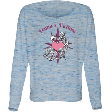 Jenna's Tattoos Junior Fit Bella Sheer Longer Length Rib Tee