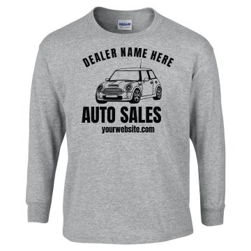 Auto Sales Business Promo Unisex Gildan Ultra Cotton Long Sleeve Tee