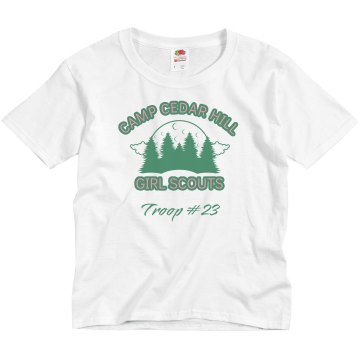 Girls Scout Summer Camp Youth Bella Girl Sheer 2-in-1 Baby Jersey Tee